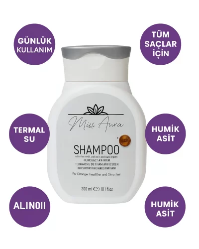 Tüm Saçlar için Şampuan – Termal Su ve Humik Asit İçeren Destekleyici, 300 ml