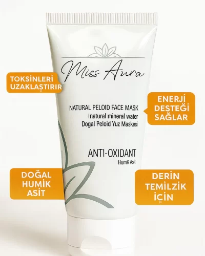 Doğal Peloid Yüz Maskesi – Antioksidan Etkili ve Yüz Bakımı Amaçlı Humic Acid, Derin Temizlik & Detoks 150 ml